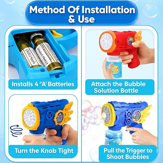 Bubble Gun Machine for Kids