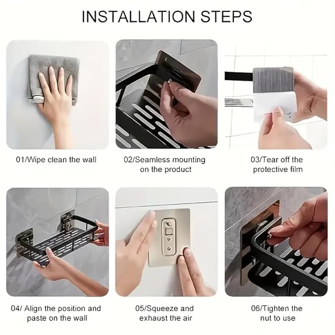 Wall Mounted Bathroom Shelves Rack Holder Stand for Bathroom
