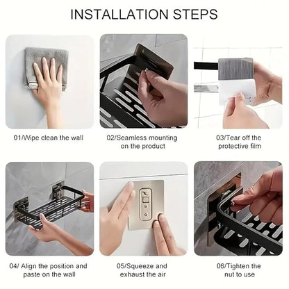 Wall Mounted Bathroom Shelves Rack Holder Stand for Bathroom