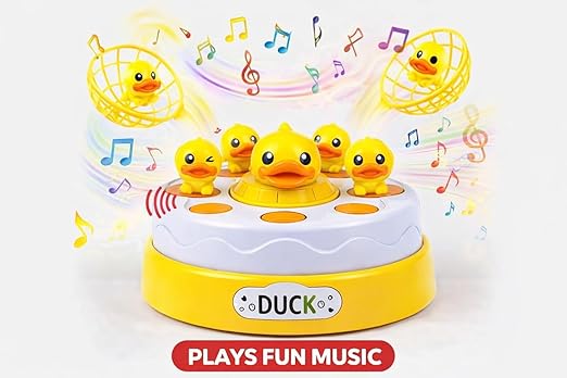 Dancing Jumping Duck Toy with Rotating Board