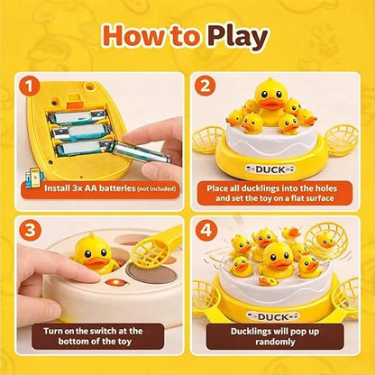 Dancing Jumping Duck Toy with Rotating Board