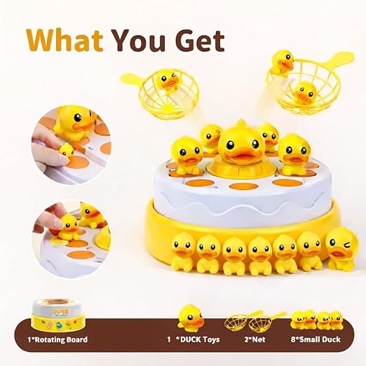 Dancing Jumping Duck Toy with Rotating Board