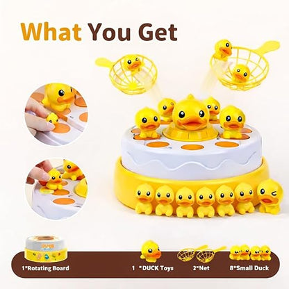 Dancing Jumping Duck Toy with Rotating Board