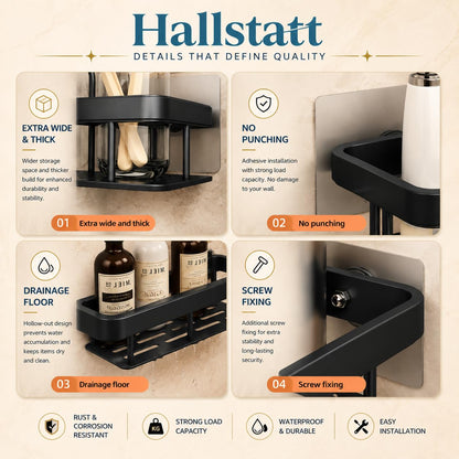 Wall Mounted Bathroom Shelves Rack Holder Stand for Bathroom